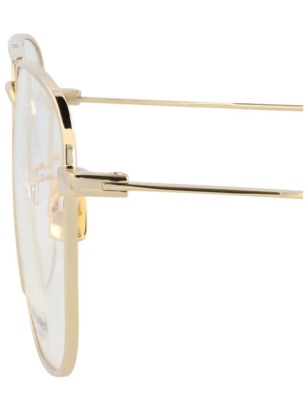 New Saint Laurent Women's Eyeglasses Aviator Metal Frame Unisex Gold Gold